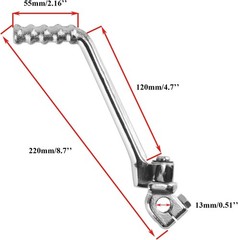13mm Kick Starter Lever for 50cc 70cc 90cc 110cc 125cc Color: SilverSize: 13mm