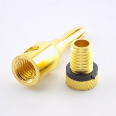 Gold Plated 4MM Banana Plug Musical Audio Speaker Cable Jack Amp HiFi Connectors