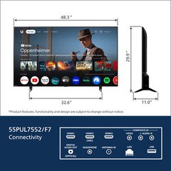 55″ Class 4K Ultra HD HDR10 (2160P) LED TV Hey Google – Smart Search 5000 + Apps