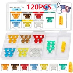120PCS Low profile Mini Car Fuse Auto Car Motorcycle SUV FUSES Kit APM ATM