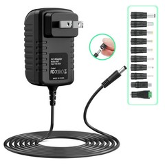 12V/2A AC-DC Adapter(Input 100-240V, Output 12V 2A) with DC Connector 10 pcs
