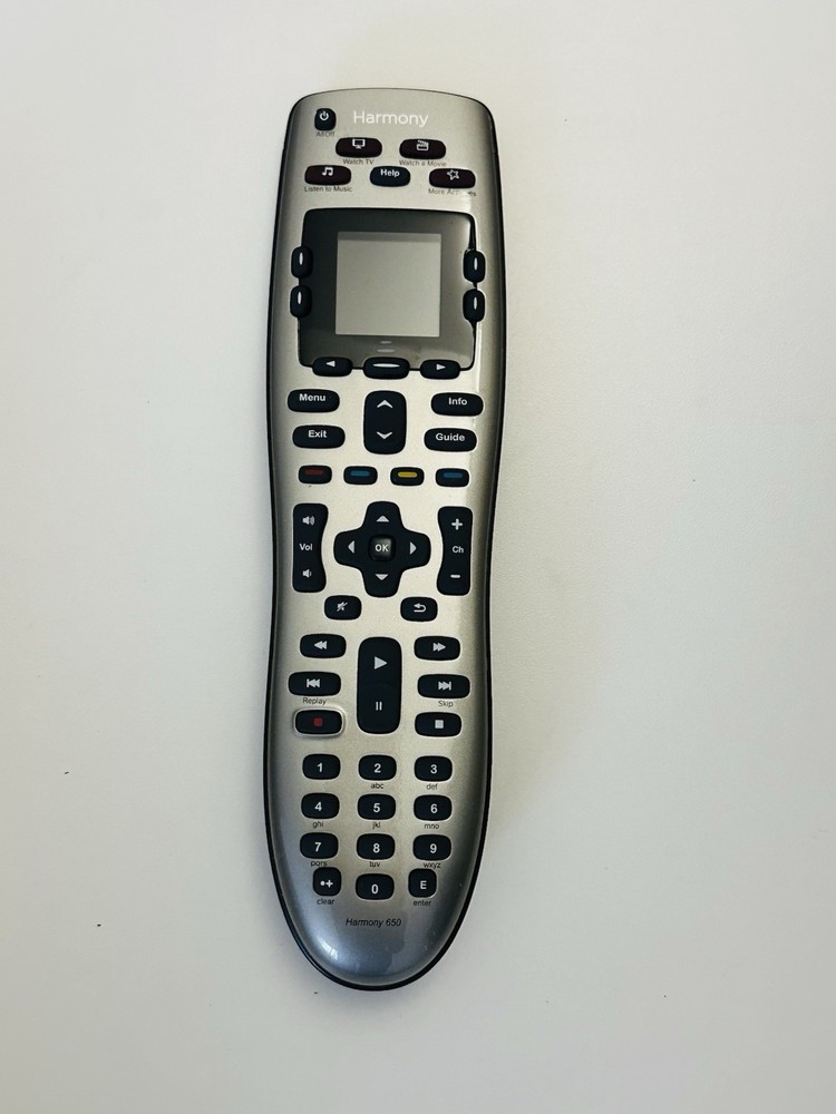 Universal Remote Logitech Harmony 650 LCD Silver Open Box