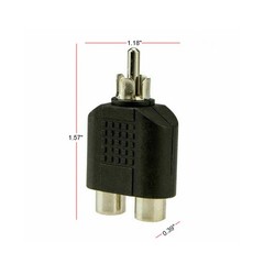4x 1-Male to 2-Female Cable Adapter RCA Y Splitter AV Audio Video Plug Converter