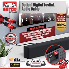 Toslink Optical Cable Digital Audio Sound Fiber Optic SPDIF Cord Wire Dolby DTS