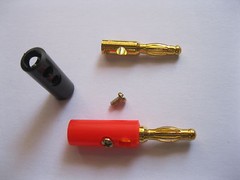 10 pcs Banana Plug Male Connector Gold Plated Red & Black 40mm 215 B New