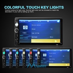 7″ Bluetooth Touch Screen 2DIN Car Stereo Radio Multi Media MP5 Player+Rear Cam
