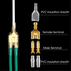 50 Sets Double Spade Connector 2 to 1 Motorcycle Wire Splice – for 4mm Bullet…