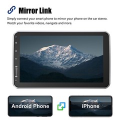 10.1 inch Touch Screen Rotatable Car Stereo Radio 1 DIN Android 13 GPS Navi Wifi