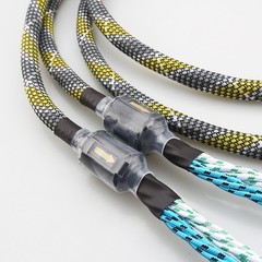 Speaker Cable Pair Braided HiFi Audiophile Cable with Banana Plugs for Amplifier