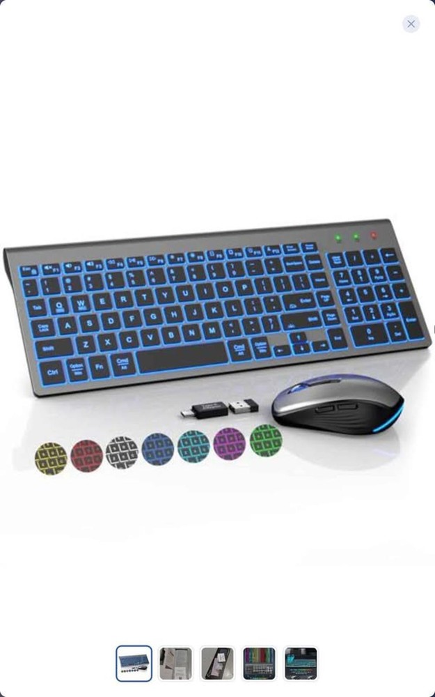 Space Gray Wireless Keyboard & Mouse Combo