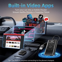 2026 NEW Wireless CarPlay AI Box Android Auto Video Dongle Netflix YouTube 32GB