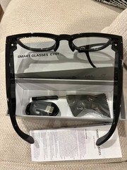 Smart Glasses CY01 Black Frame Bluetooth USB with Box and Accessories Preowned
