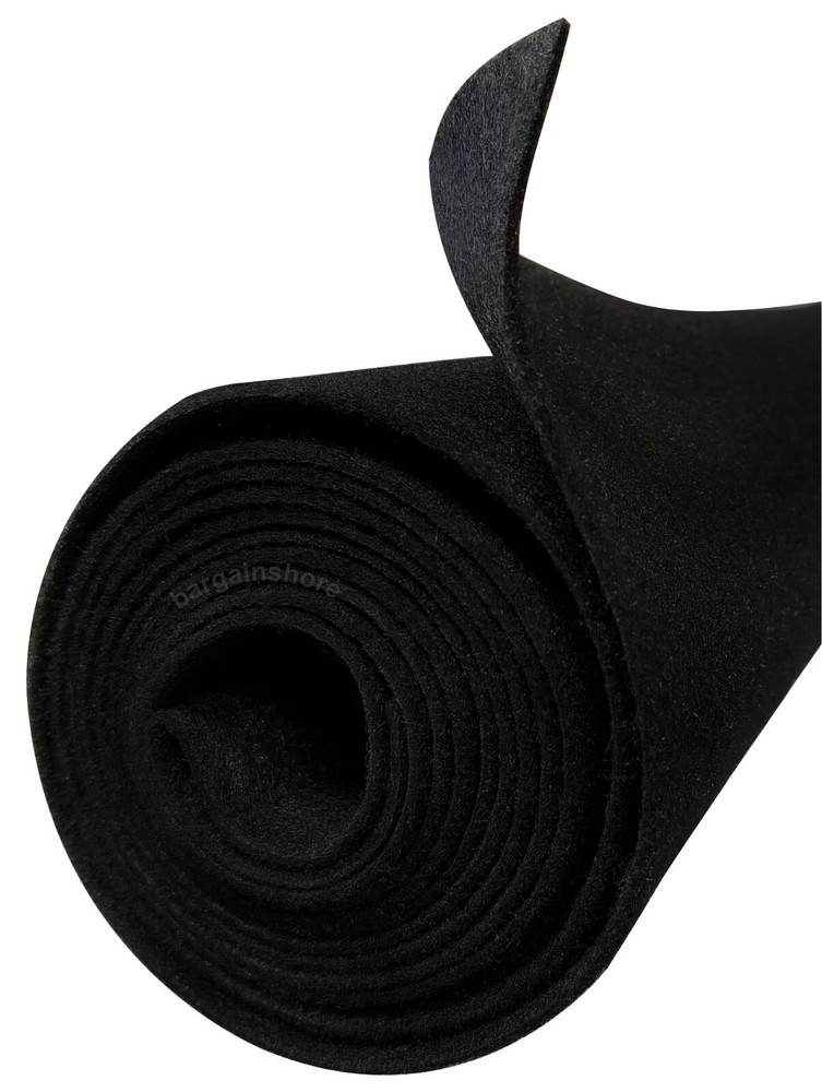 Polymat 40 FT x 45″ Wide (4X 10FT Rolls) Black Felt Compatible w/ Art Crafts