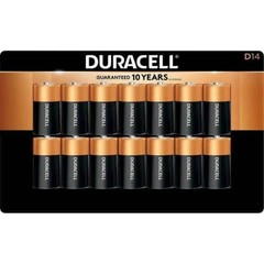 Duracell D Alkaline Batteries, 14-count Guaranteed 10 Years in Storage FREE SHIP