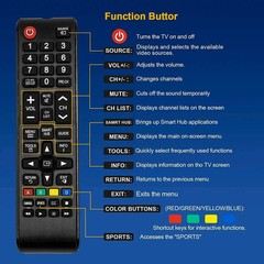 NEW Universal Remote Control for All Samsung LCD LED HDTV Smart TVs BN59-01199FV