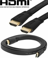Premium HDMI M-M Cable 25FT 30FT 50FT Flat Golf Plated PS4 Xbox One 3D HDTV PC