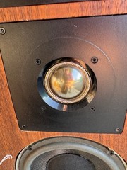 Vintage Set of Two Altec Lansing 508 Speakers TALL HEAVY Woodgrain 41″ AWESOME