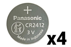4 FOUR PANASONIC CR2412 BULK CR 2412 3V LITHIUM COIN CELL BATTERY EXP 2033
