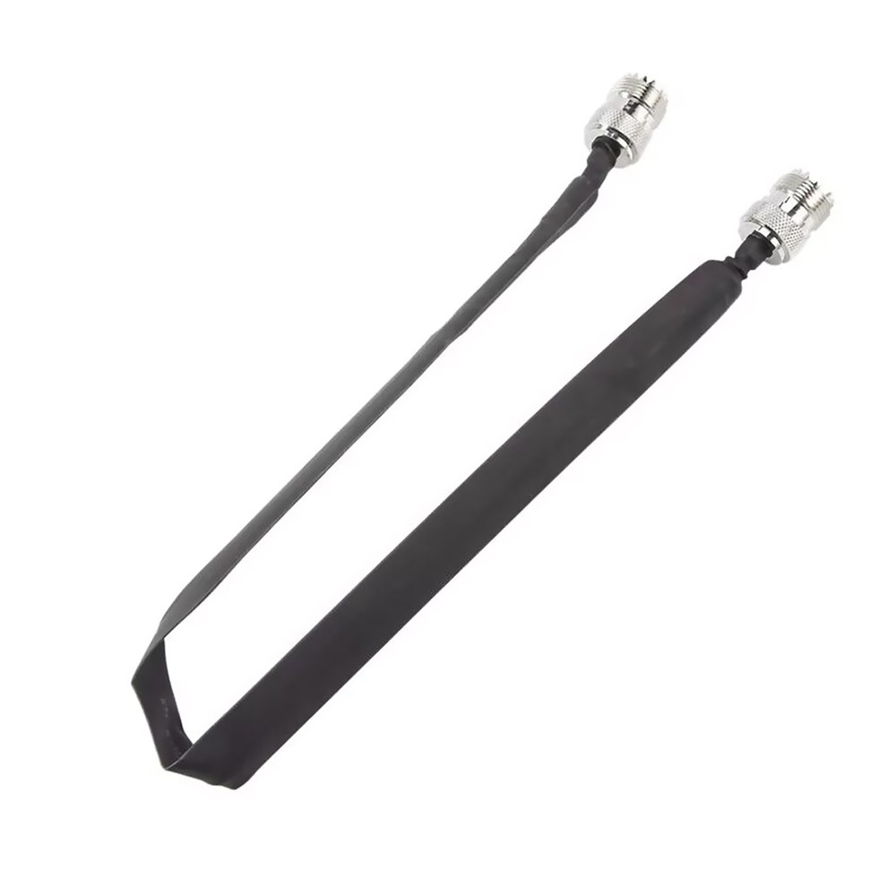 Metal+Plastic Door Pass Through Flat RF Coaxial Cable UHF Female 12Inch 50 Ohms