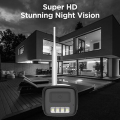 HD 2MP Security Camera System 1TB HDD, NVR Indoor Outdoor WIFI CCTV Audio NVRkit