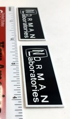 Norman Laboratories Labs Speaker Grill Badge Logo Emblem Custom Made Aluminum