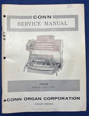 Original Conn Organ Service Manual / Theatre 651 Style 1 Type 1 — CS3