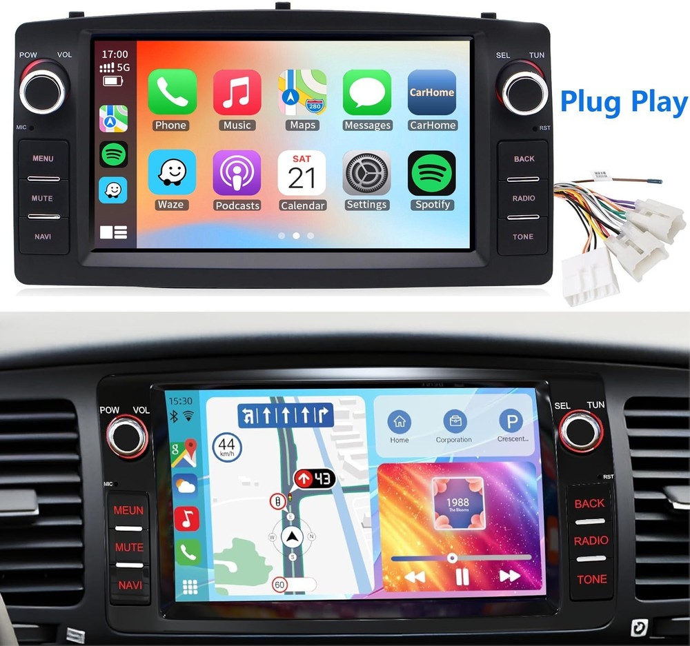 Carplay For Toyota Corolla 2003-2008 Android 15 Car Stereo Radio GPS Plug Play