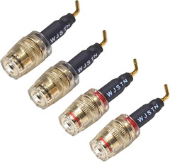Banana Plug to 4Mm Female Jack Adapter, Speaker Audio Connectors, 4-Pack