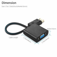 Display Port dp to VGA Adapter cable displayport to vga cord 1080P for dell hp