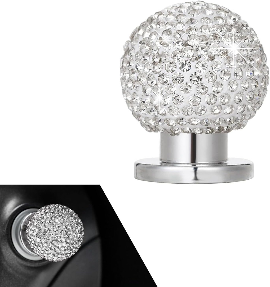 Bling Car Push Start Button Cover, Crystal Rhinestone Auto Ball Engine Start But