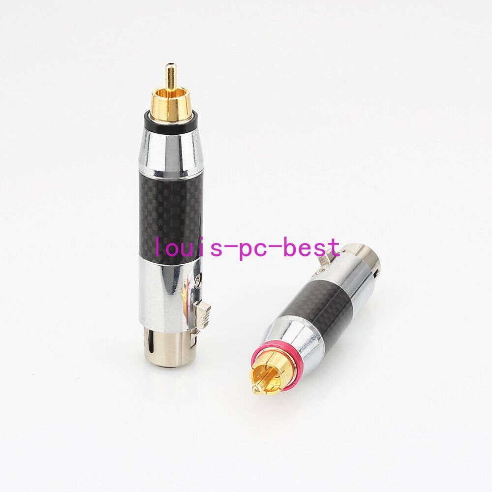 2x XLR Female to RCA Male and 2x XLR Male To RCA Male Socket Adapter
