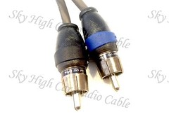 Sky High Car Audio 2 Channel Twisted 3 ft RCA Cables Coated 3′ OFC