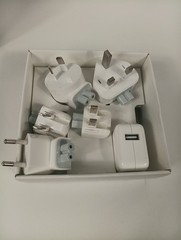 Apple Block & World Travel Charger Adapter Kit US European China Plug No Cables
