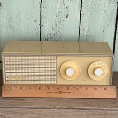VTG Z1960S ZENITH B210 SOLID STATE AM RADIO YELLOW RETRO MID CENTURY WORKING