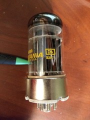 Sylvania 6080 Vacuum Tube, Triple Mica, Ceramic Base code DA EBC Tests GOOD USA