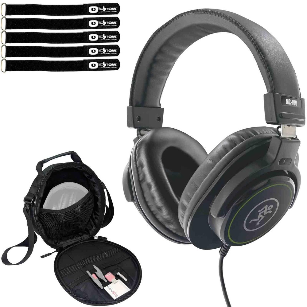 Mackie MC-100 Professional Studio Monitoring Over Ear Headphones w Case