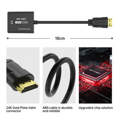MT-VIKI HDMI to VGA Adapter Converter, HDMI Cable Converter Male to VGA Female