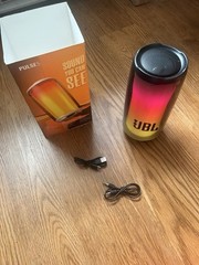 JBL Pulse 5 Portable Bluetooth Waterproof Speaker, Multicolor Cylindrical