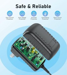 12V 0.5A Charger with 10 Plug,for CCTV,5.5 x 2.5mm 2.1mm Center Positive