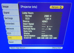 Epson PowerLite 980W 2,980 HOURS W/ REMOTE AND POWERCORD