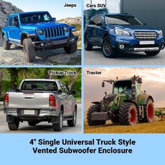 8 Inch Single Vented Subwoofer Enclosure for Truck with Durable MDF Construction