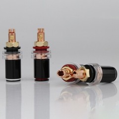 4Pcs Pure Copper Plated Binding Post Banana Female Speaker Amplifier Terminals
