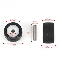 5PCS Pinch Roller with Metal Axle Recorder Reel 13×8.3X6.5×2.5mm for Sharp TC-WR