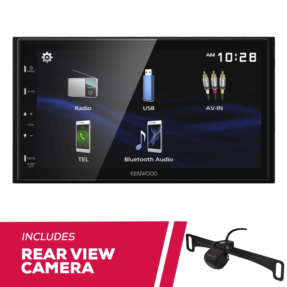 Kenwood DMX129BT 6.8″ Digital Multimedia w/ License Plate Backup Camera
