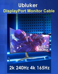 10K 8K DisplayPort 2.1 Cable 54Gbps, DP to DP Cord 4K 240Hz