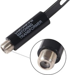 UHF VHF FM 75-300 Ohm TV Antenna Matching Transformer Coaxial Cable Adapter