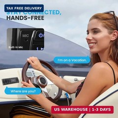 300W Bluetooth Marine Stereo Receiver – Single DIN In-Dash AM/FM Radio with USB/