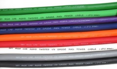 50 ft OFC 1/0 Gauge Oversized LIME GREEN Power Ground Wire W/ SPOOL Sky High Car