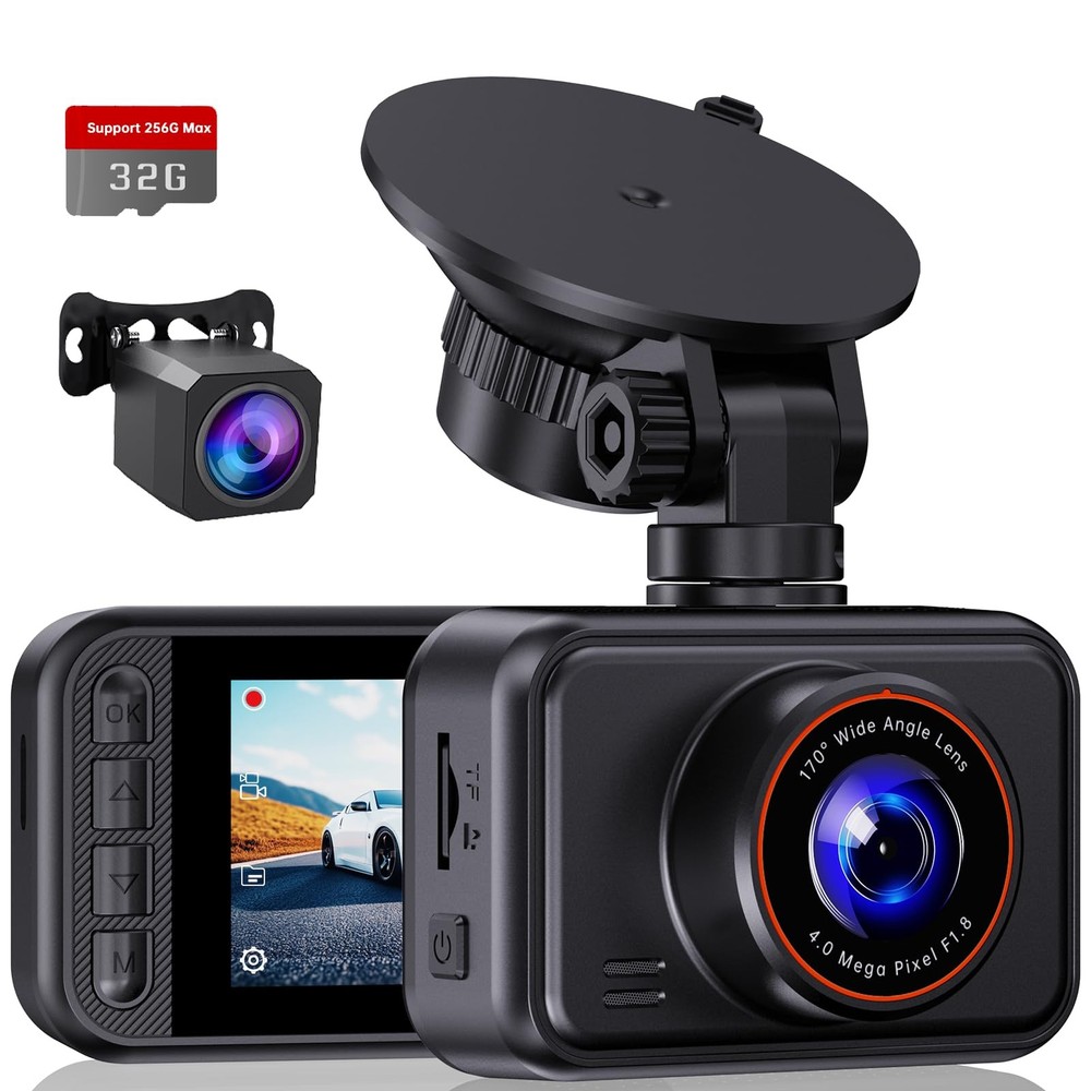 E-YEEGER Dash Cam Front and Rear, 2.5K Dual Dash Camera for Cars, 2560P Mini …
