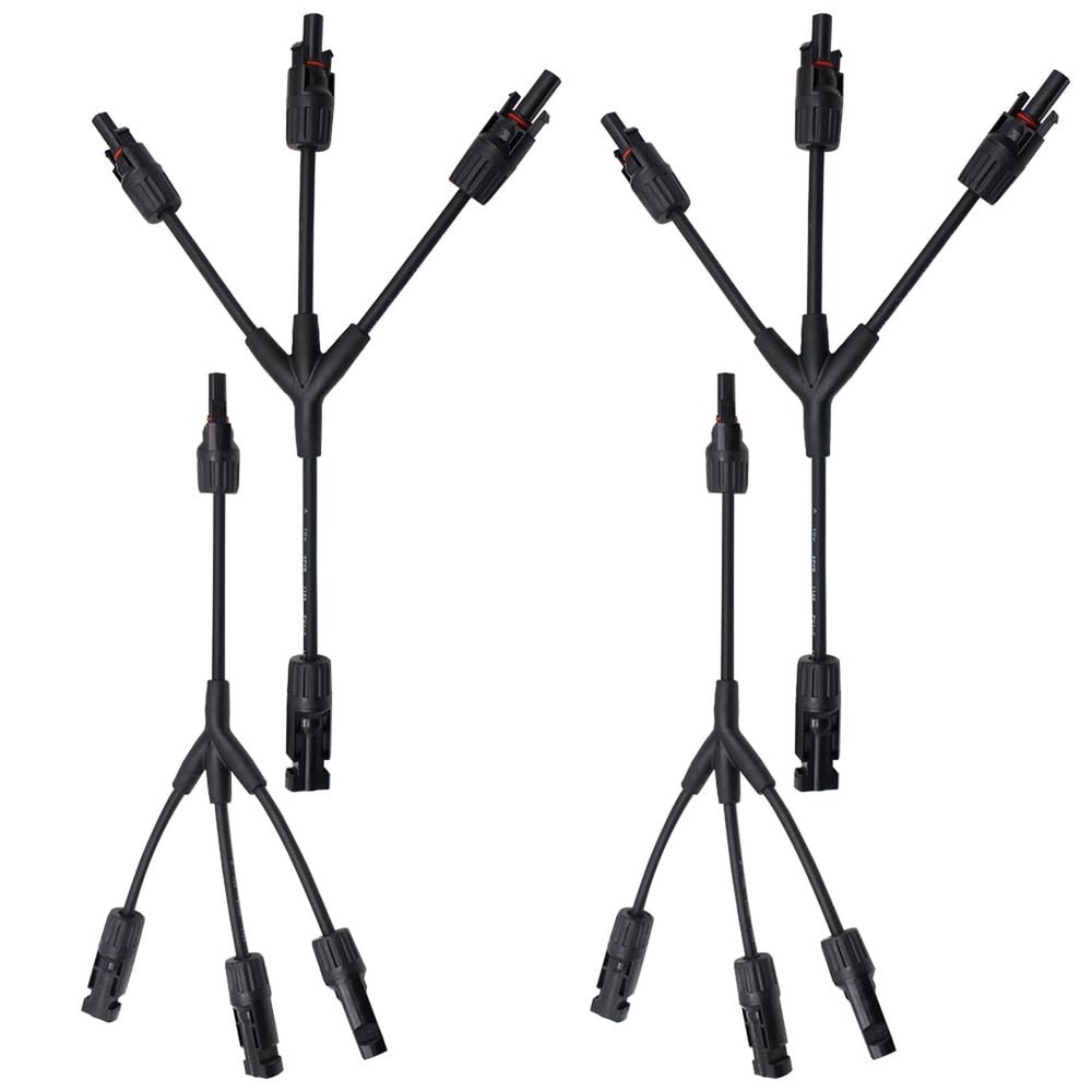 Solar Y Branch Connectors 1000V DC 1 to 3 Solar Panel Parallel Connectors,IP6…